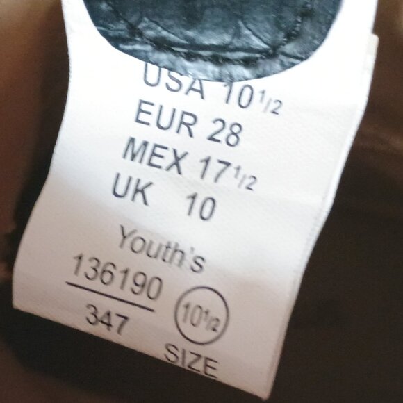 Kids Smart Fit Sz 10.5 Black Croc Embossed Cowboy Western Boots Slip-resistant - Picture 3 of 8